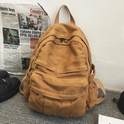 Vintage حقيبة ظهر  من القماش قدرة تحمل عالية للجنسين
