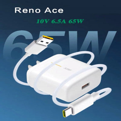 65 واط Supervooc 2.0 شاحن سريع ل ممن لهم رينو Ace Ace2 Reno4 Reno5 Reno6 Reno7 Reno5K SE برو + 5 جرام USB نوع-C كابل