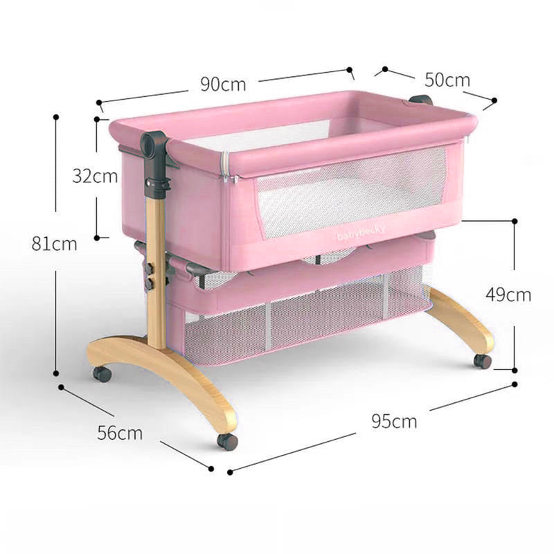 سرير أطفال محمول قابل للنقل ،  قابل للطي ، متعدد الوظائف - زهري 33-602-14P