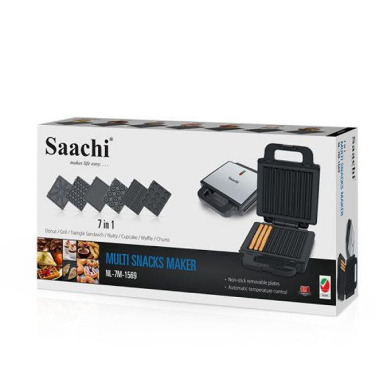 Saachi Multi-Snack Maker 7 in 1- Black