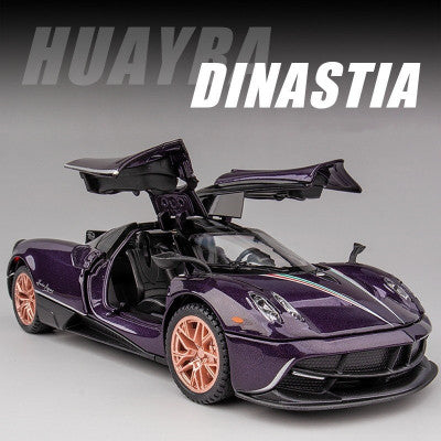 نموذج سيارة سباق باغاني Huayra Dinastia السبائك ، لعبة معدنية ، مجموعة صوت وإضاءة ، ألعاب للأولاد ، هدية