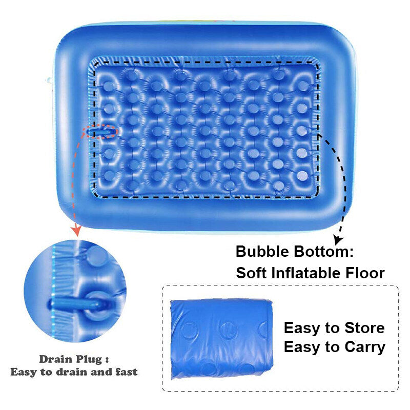 حمام سباحة قابل للنفخ للعائلة للكبار والأطفال - حوض السباحة الصيفي الداخلي والخارجي للأطفال والألعاب الحزبية للعائلة