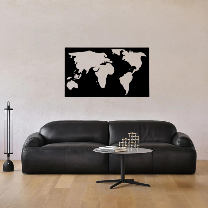لوحة اكريلك مودرن بنقشة خريطة العالمDX-4
