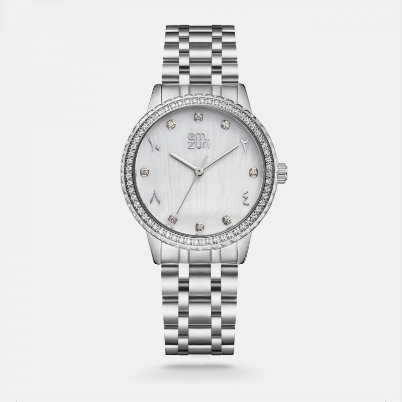 EOS002L112911|ساعة نسائيه بتصميم راقي من الستيل باللون الفضي