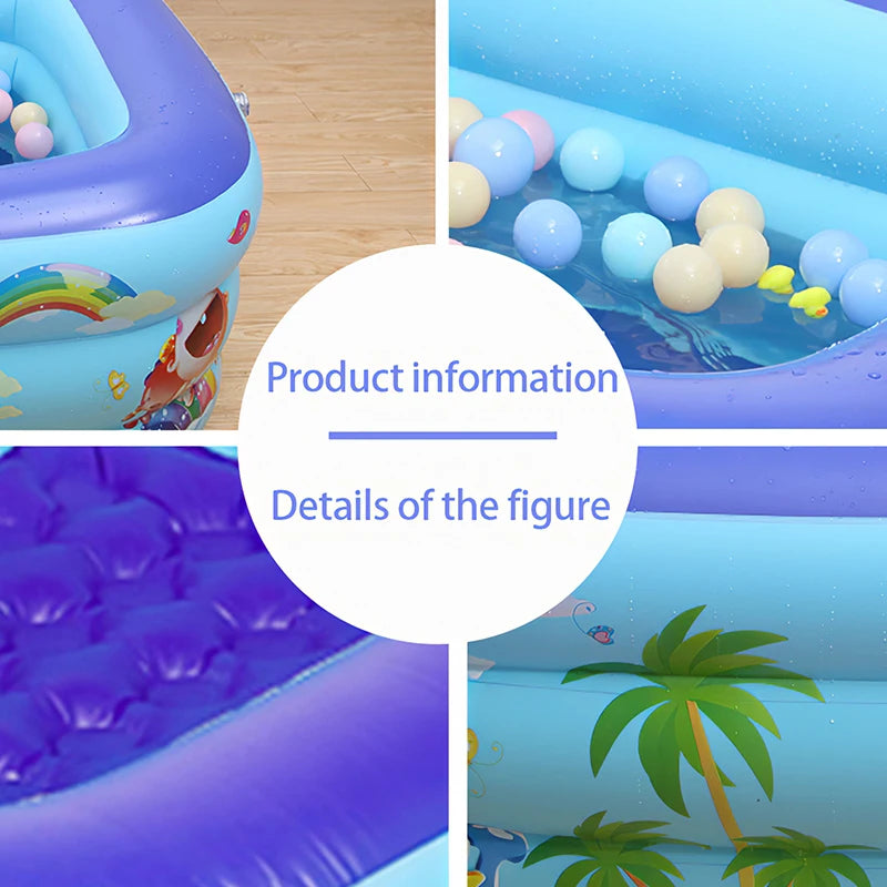 ألعاب حمام السباحة القابلة للنفخ للأطفال مع إطار لحديقة الاستمتاع بالماء في الصيف للأطفال الصغار