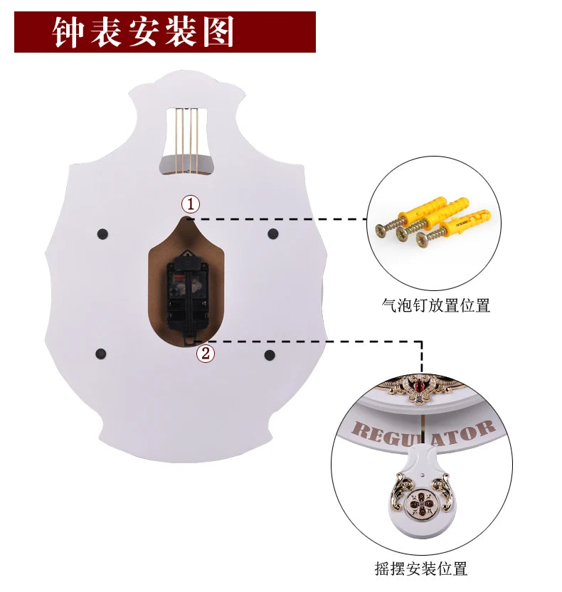 ساعة حائط خشبية كبيرة بتصميم ريترو لغرفة المعيشة - ساعة pendulum عصرية بأسلوب أوروبي للهدايا والزينة المنزلية