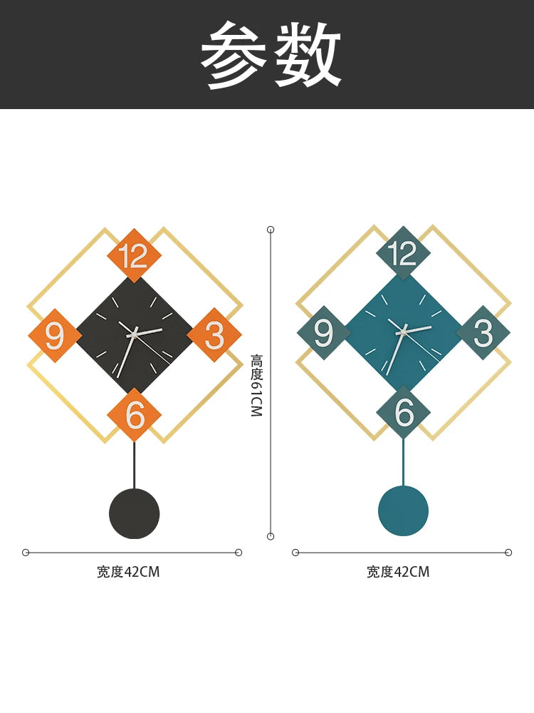 ساعة حائط بتصميم نوردية جديدة لغرفة المعيشة، ساعة حائط كبيرة ومعلقة، ديكور عصري متميز 42X61 سم