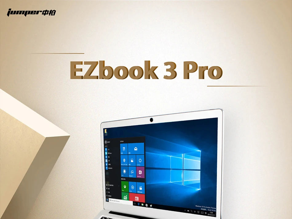 لابتوب جامبر EZbook 3 برو بمعالج Intel J3455 و 6GB ذاكرة RAM و64GB تخزين بشاشة IPS 13.3" ودعم واي فاي 2.4G/5G مع فتحة SSD M.2