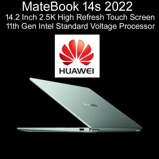 أفضل لابتوب HUAWEI MateBook 14s 2022 بمعالج i7-11370H وشاشة لمسية عالية التحديث 14.2 إنش 2.5K