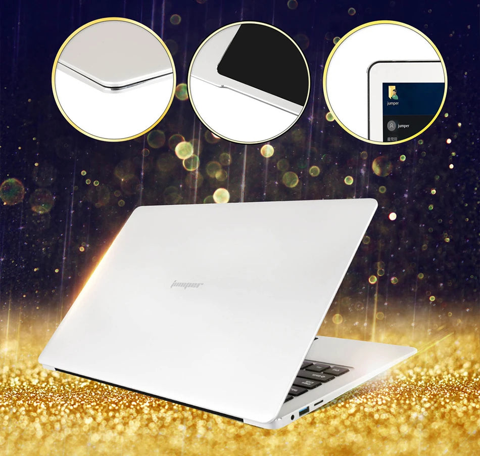 لابتوب جامبر EZbook 3 برو بمعالج Intel J3455 و 6GB ذاكرة RAM و64GB تخزين بشاشة IPS 13.3" ودعم واي فاي 2.4G/5G مع فتحة SSD M.2