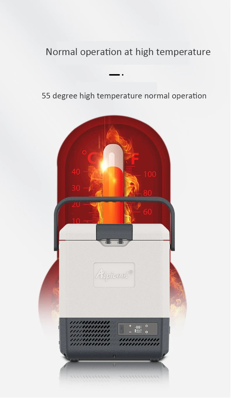 ثلاجة محمولة للأدوية بضغط الهواء 12V/24V ثلاجة منزلية ثنائية الاستخدام وصندوق تجميد صغير سريع التجمد