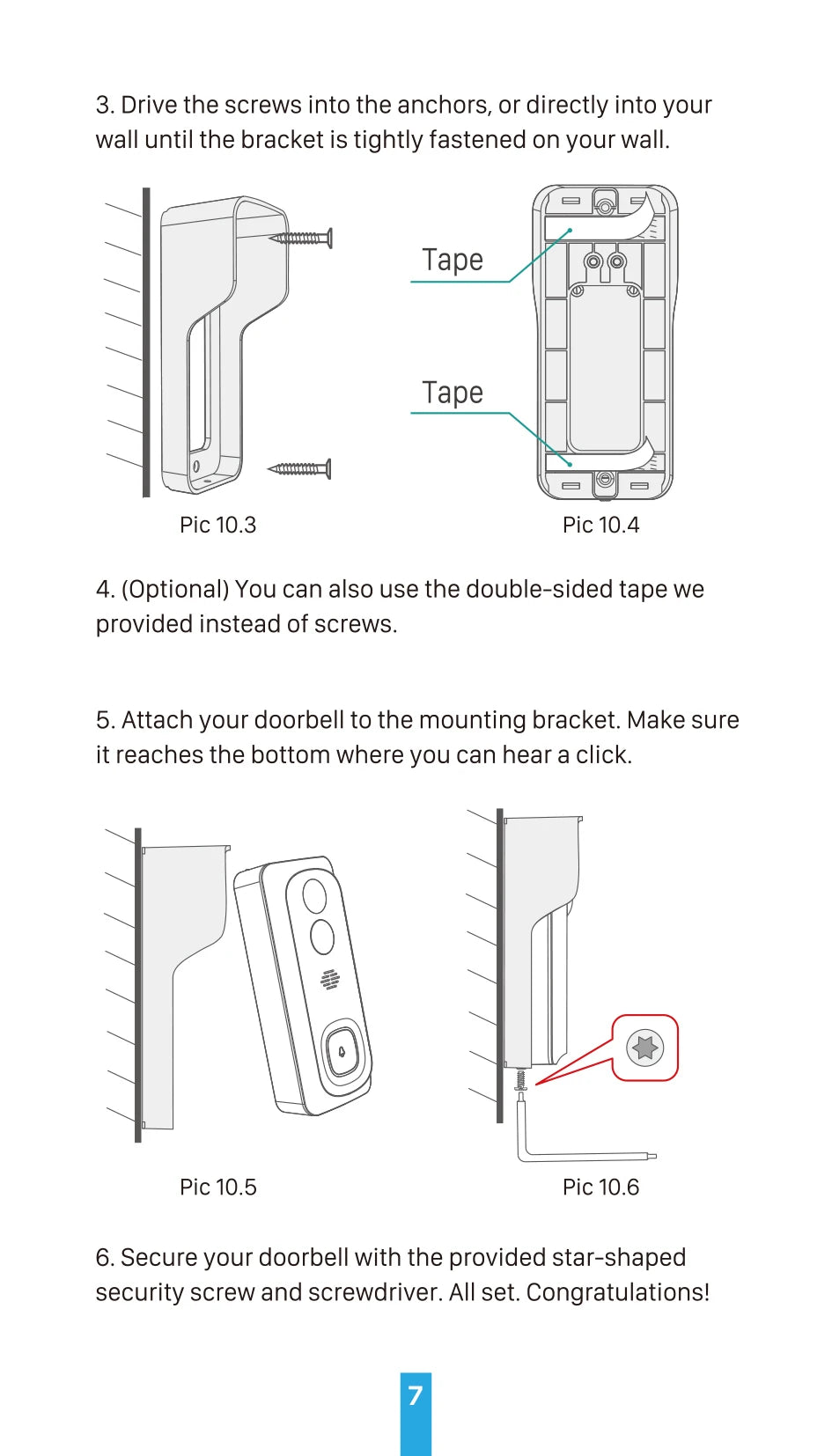 جهاز جرس باب ذكي واي فاي 1080P مع بطارية وصوت USB متوافق مع جوجل وألكسا، جرس باب مقاوم للماء