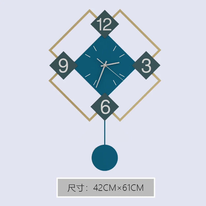 ساعة حائط بتصميم نوردية جديدة لغرفة المعيشة، ساعة حائط كبيرة ومعلقة، ديكور عصري متميز 42X61 سم
