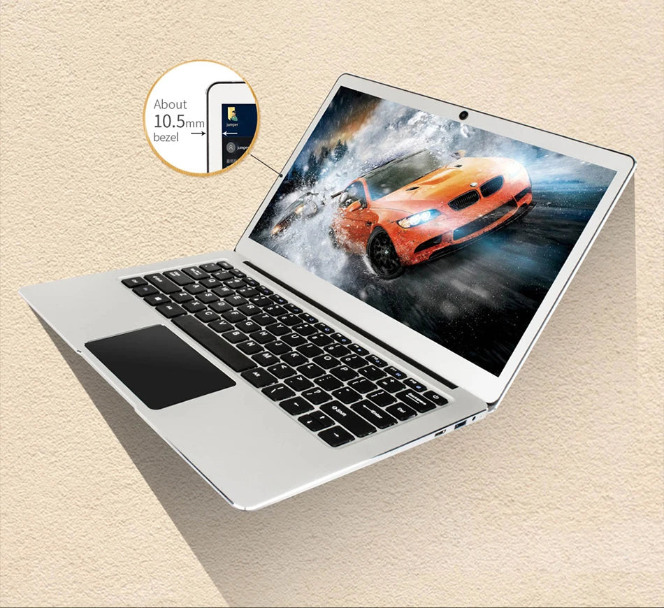 لابتوب جامبر EZbook 3 برو بمعالج Intel J3455 و 6GB ذاكرة RAM و64GB تخزين بشاشة IPS 13.3" ودعم واي فاي 2.4G/5G مع فتحة SSD M.2