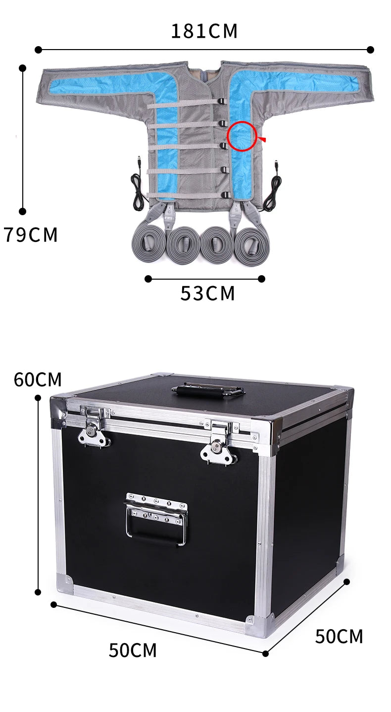 جهاز ضغط الهواء لتفريغ اللمف والعلاج بالفراغ لجهاز التدليك للجسم والأطراف