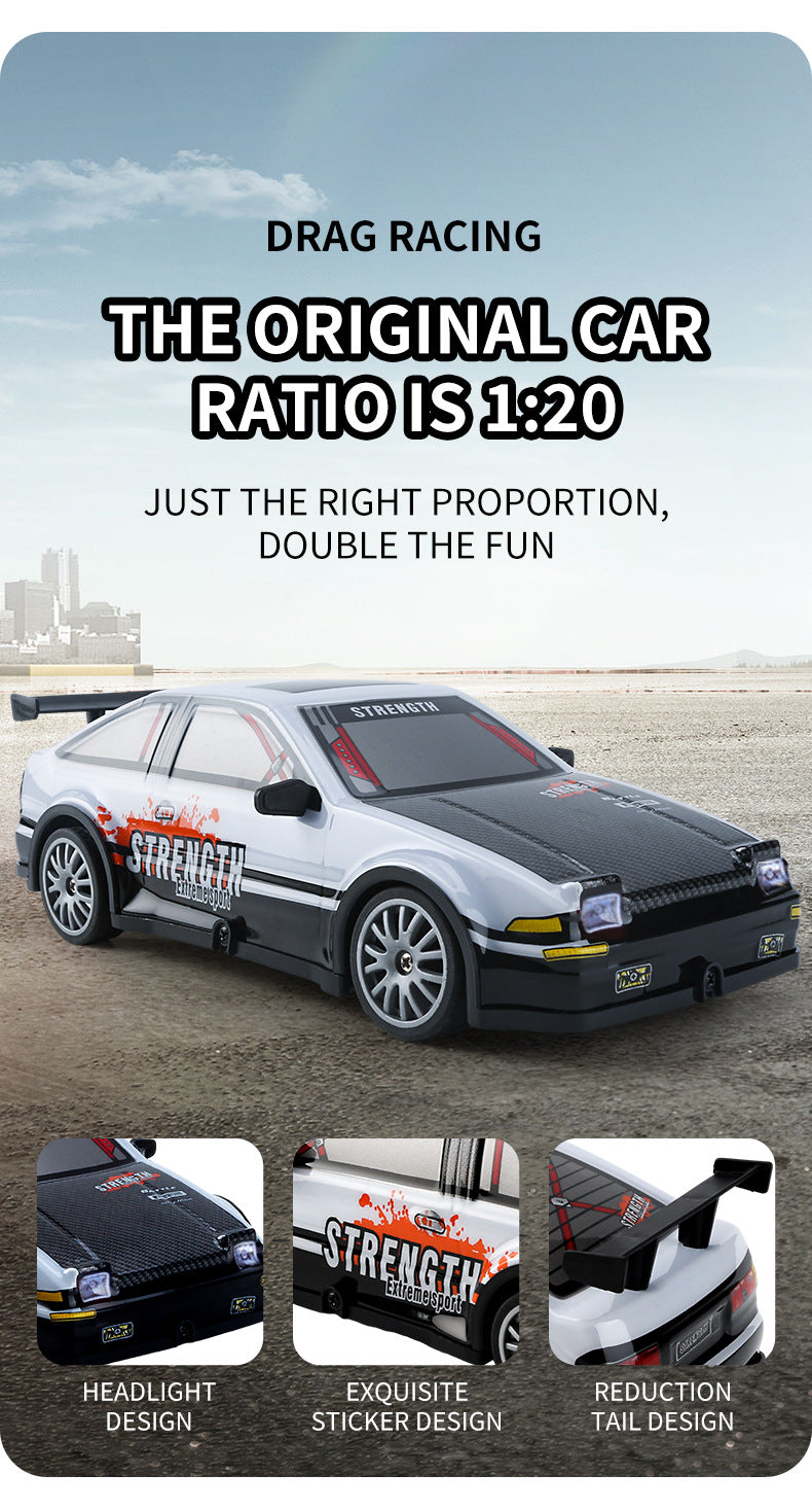 سيارة تحكم عن بعد AE86 للألعاب للأطفال 1:20 4WD عالية السرعة GTR كهربائية لل drift هدية للأطفال