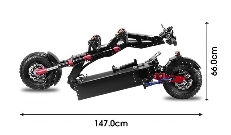 سكوتر كهربائي للتضاريس 14 بوصة بقوة 8000 واط و60Ah سرعة قصوى 85 كم/ساعة مدى طويل SZRT