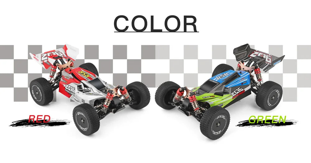 WLtoys 1/14 144010 سيارة سباق RC عالية السرعة 4WD سيارات طرق وعرة مع تحكم عن بعد 2.4G للأطفال