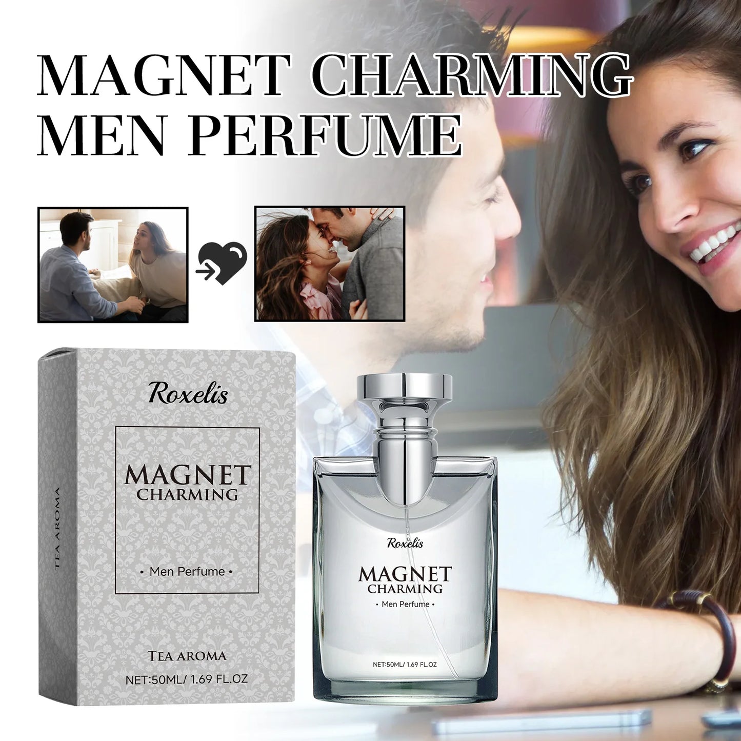 عطر ROXELIS Magnet Charming للرجال - عطر منعش للمناسبات المختلفة بوزن 50 مل