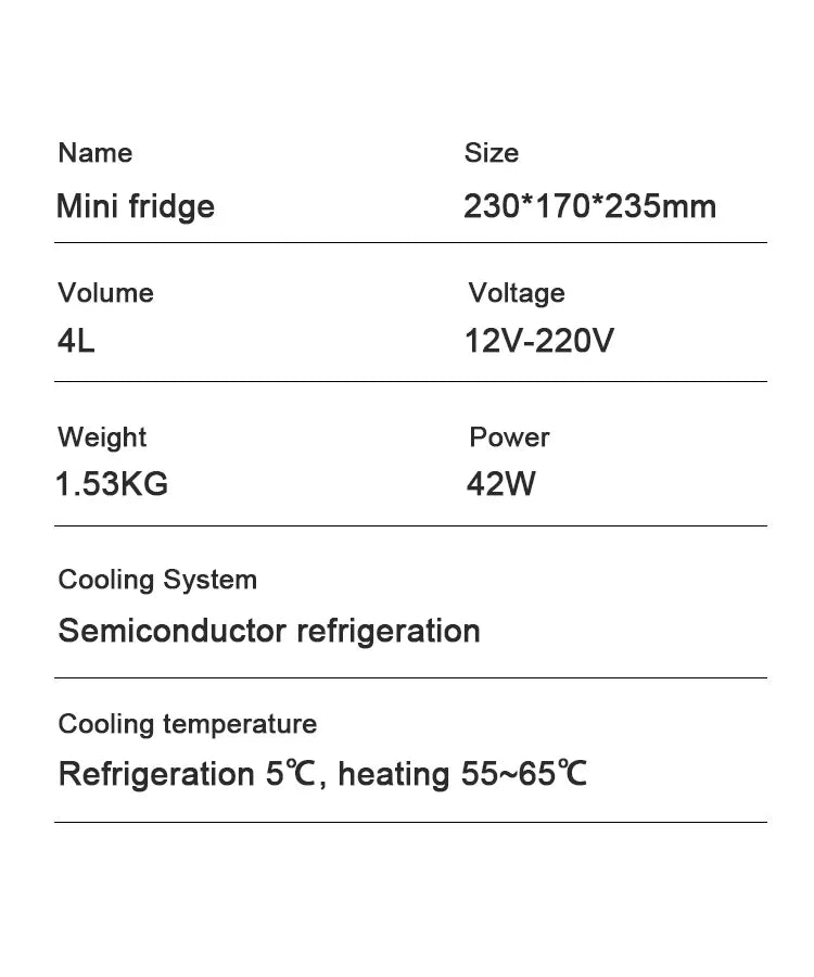 ثلاجة متعددة الوظائف صغيرة 4 لتر 12 فولت / 220 فولت لتبريد وتسخين مستحضرات التجميل والمشروبات، مبرد ومحمول للاستخدام في السيارة والمنزل
