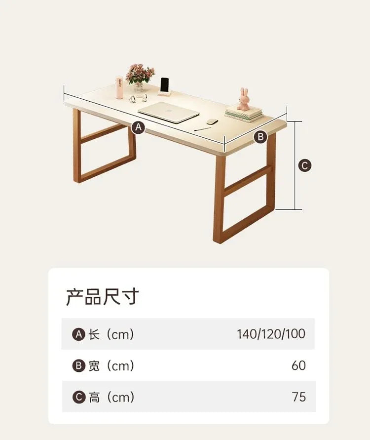 مكتب كمبيوتر حديث بتصميم بسيط للمنزل، طاولة دراسة بأرجل خشبية، طاولة لابتوب للمكتب والأثاث المنزلي