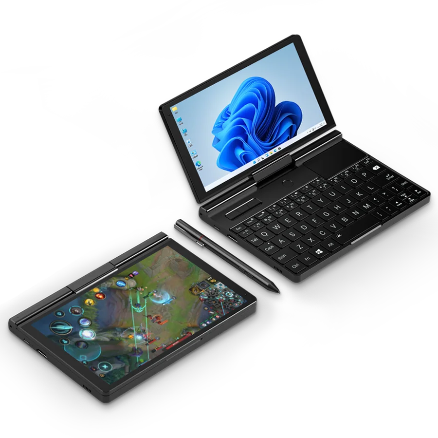 جهاز كمبيوتر محمول ميني GPD Pocket 3 بحجم 8 إنش بمعالج Intel Core i7 1195G7 وذاكرة 16GB/1TB وPentium 7505 وذاكرة 16GB/512GB مع إمكانيات كاملة ووصلات WIFI