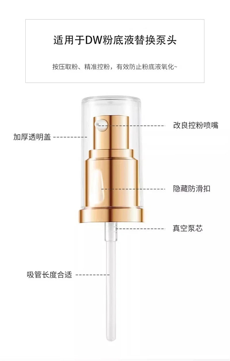 مضخة أساس سائلة 1 قطعة، تصميم شفاف وذهبي، نسخة مطورة، زجاجة قابلة لإعادة الاستخدام، أدوات مكياج غير مهدرة