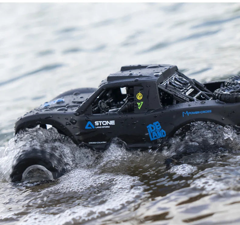 سيارة تحكم عن بعد amphibious 4WD قابلة للتسلق والقيادة على الماء والأرض، لعبة مائية للأطفال، هدية للصبية