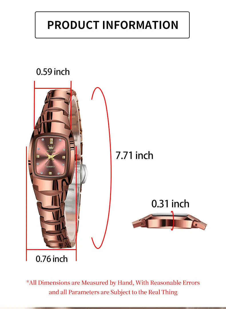 ساعة OLEVS النسائية الكلاسيكية الأنيقة من الفولاذ المقاوم للصدأ، ساعة كواتز فاخرة مقاومة للماء، تصميم عصري للسيدات