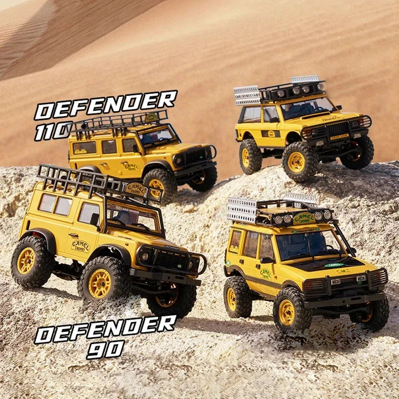 سيارة عن بعد FMS ميني 1/24 FCX24M لاند روفر سيريس 4x4 للطرق الوعرة - لعبة مخصصة للأطفال والأولاد