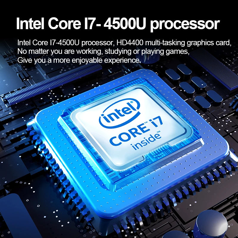 لابتوب ألعاب بسعر منخفض 15.6 بوصة دقة 1920x1080 مع معالج Intel I7 4500u رباعي النواة، 16 جيجابايت RAM، خيارات تخزين SSD 128GB 256GB 512GB، نظام تشغيل ويندوز 10