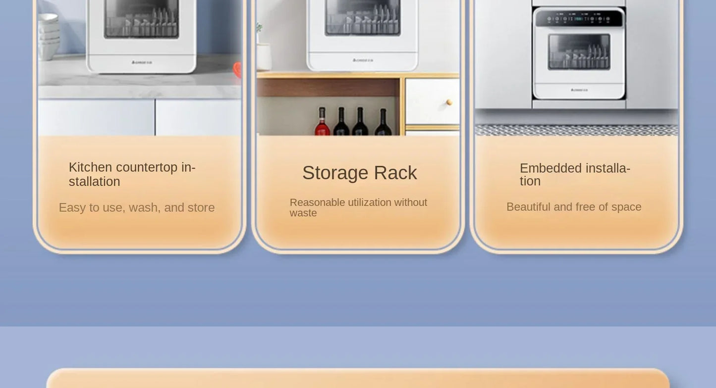 غسالة صحون صغيرة تلقائية للمنازل من تشيجو مع تعقيم وتطهير