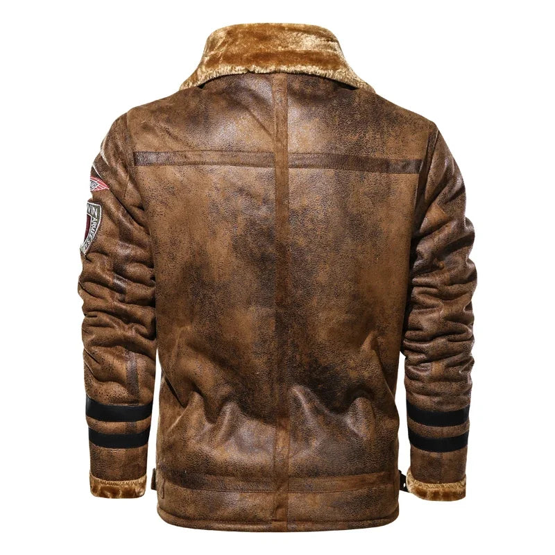 2024 Slim High Quality Leather Jackets Business Genuine Leather Bomber Jacket Men Real Leather Flights Jacket Black Pilot Coats