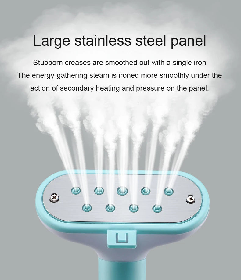 جهاز بخار الملابس الكهربائي القابل للتعديل بـ 10 سرعات، مكواة بخارية يدوية لتنظيف الملابس العمودية