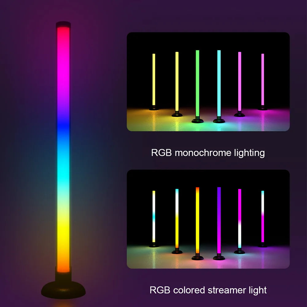 ضوء محيط RGB ذكي مع تحكم عن بعد مزدوج الجانب يعمل بتقنية الواي فاي والبلوتوث