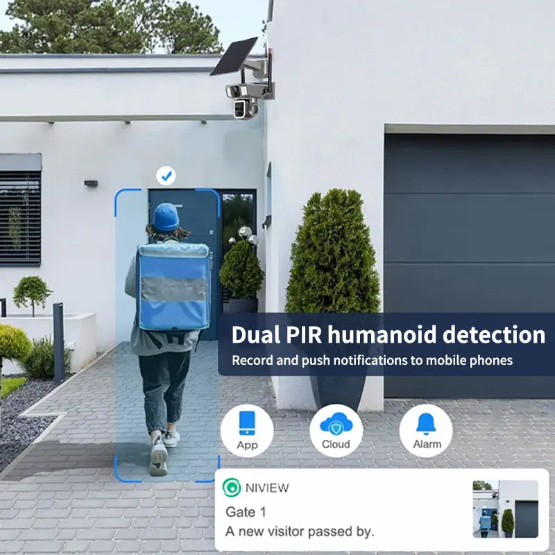 كاميرا شمسية لاسلكية مقاومة للماء DIDSeth، كاشف الحركة، كاميرا أمان PTZ، 4G، زوم 10X، دقة 4K، 3 عدسات، 12 ميجابكسل