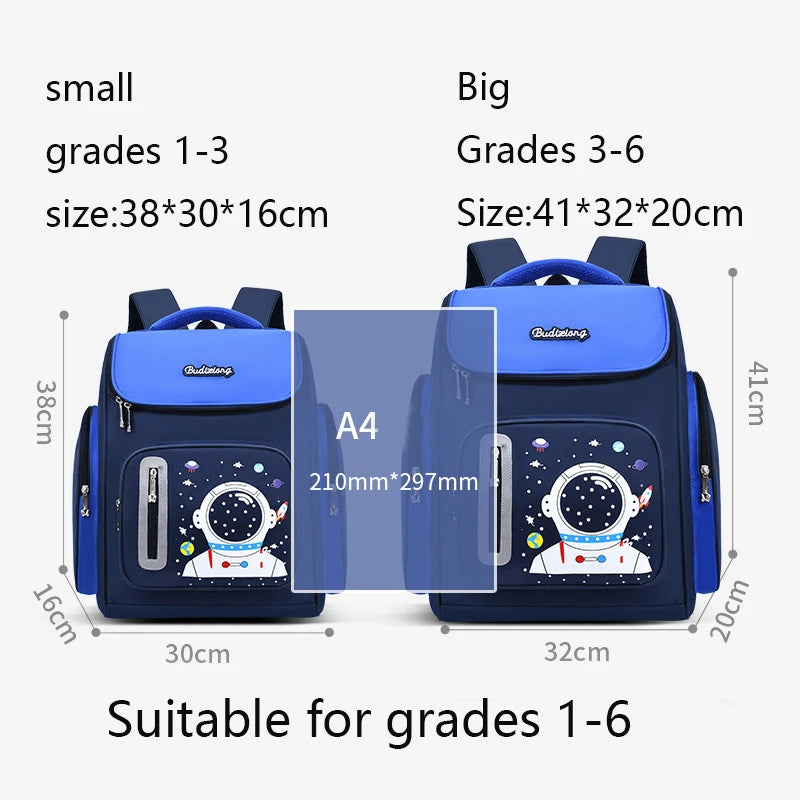 حقيبة ظهر أطفال رائد فضاء للحضانات والابتدائية، حقيبة مدرسية للأطفال من 6 إلى 12 سنة