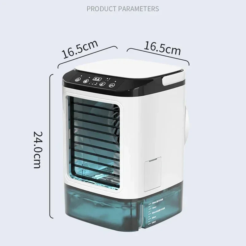 مروحة هواء محمولة بتبريد سريع، مكيف هواء مصغر مع شحن USB، مروحة مكتب كهربائية بسرعة 3 مستويات