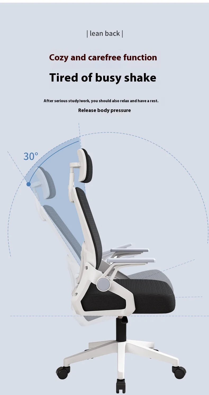 كرسي مكتب قابل للتعديل ergonomically مخصص للطلاب والموظفين مع رأس بدون دعم ومتوفر بحجميْن