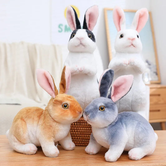 16cm 2024 Plush Toy Simulation Rabbit Little White Rabbit Doll Mascot Plush Toy Holiday Gift Cute Kawaii Dormitory Pillow