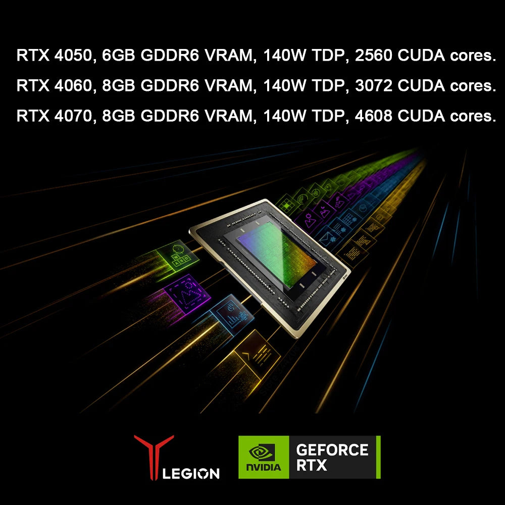 لابتوب ألعاب لينوفو ليجيون Y9000P 2024 بمعالج إنتل i9-14900HX وكرت شاشة NVIDIA RTX 4060/4070 بسعة 8 جيجابايت، 16 بوصة، دقة 2.5K، معدل تحديث 240Hz، نوتبوك للألعاب