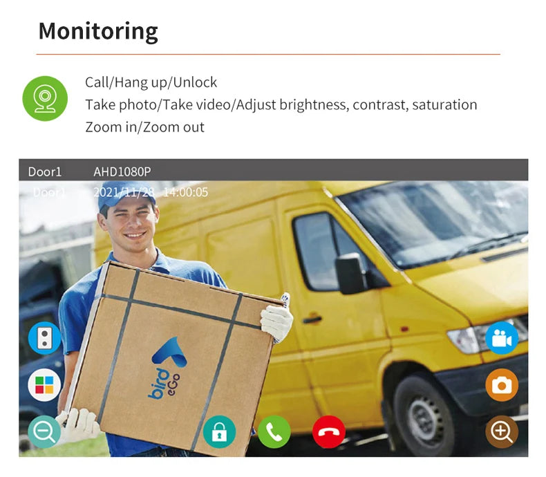 جرس باب فيديو ذكي بتقنية POE WIFI مع شاشة IPS بحجم 10 إنش ونظام تحكم في المداخل