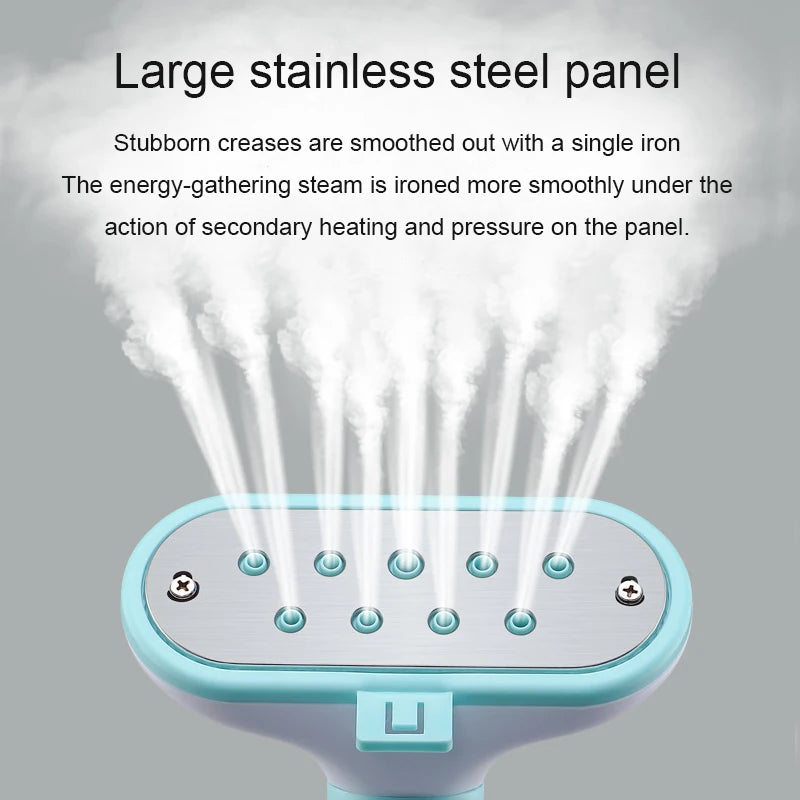 جهاز بخار الملابس الكهربائي القابل للتعديل بـ 10 سرعات، مكواة بخارية يدوية لتنظيف الملابس العمودية