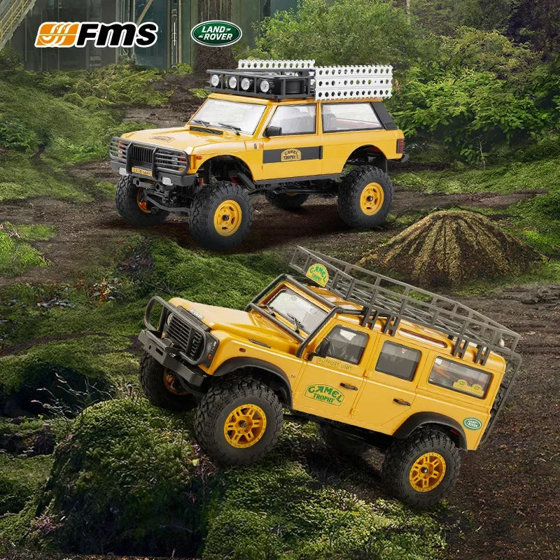 سيارة عن بعد FMS ميني 1/24 FCX24M لاند روفر سيريس 4x4 للطرق الوعرة - لعبة مخصصة للأطفال والأولاد