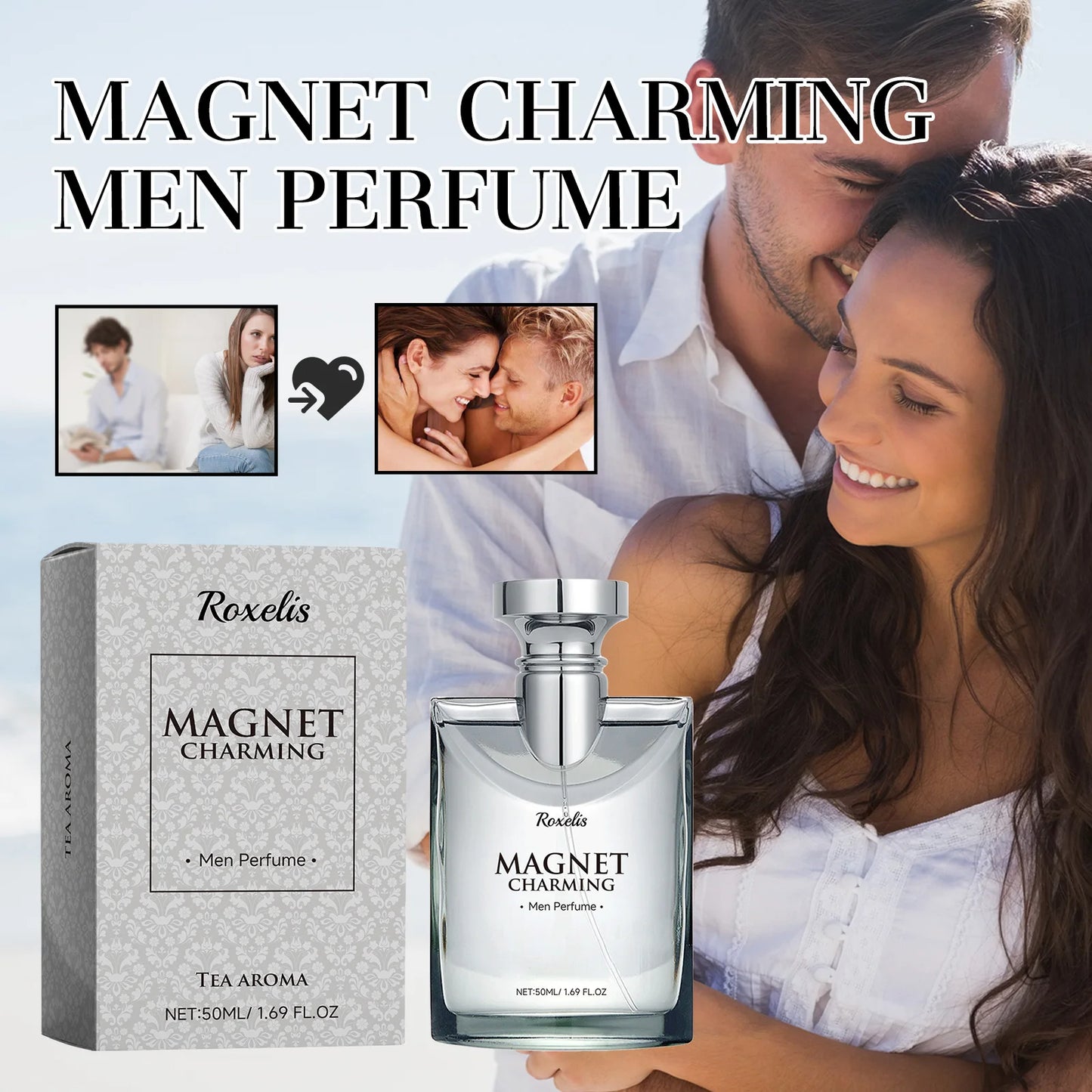 عطر ROXELIS Magnet Charming للرجال - عطر منعش للمناسبات المختلفة بوزن 50 مل