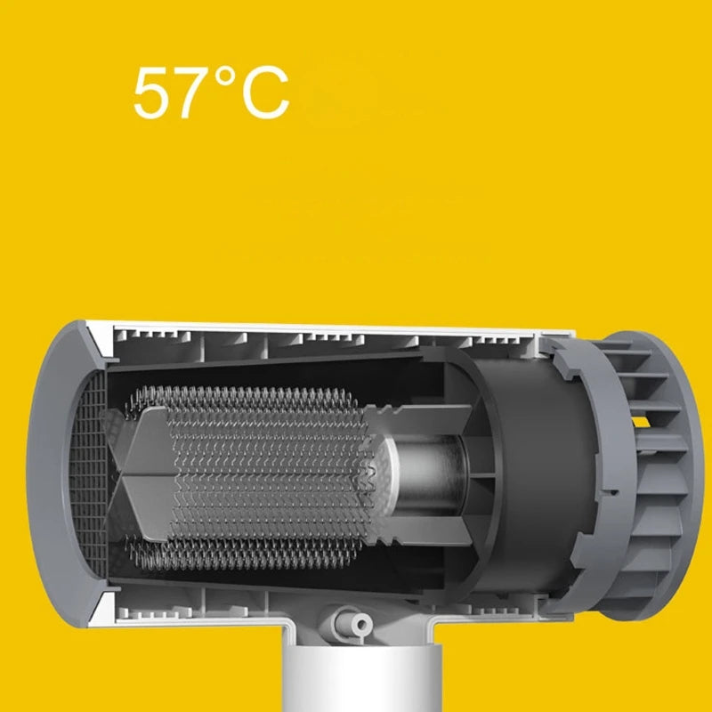 مجفف شعر لاسلكي محمول قابل لإعادة الشحن بتقنية الهواء الساخن والبارد، مجفف شعر للسفر، مثالي للتخييم والرسم ورعاية الحيوانات الأليفة