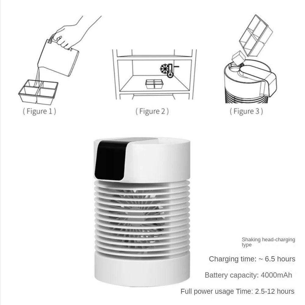 مروحة تبريد مائية محمولة بشحن USB، مروحة كهربائية منزلية، مروحة مكتب برذاذ للسيارة، مروحة تهوية متعددة الوظائف