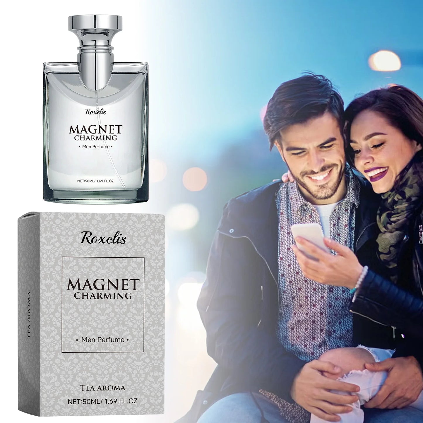 عطر ROXELIS Magnet Charming للرجال - عطر منعش للمناسبات المختلفة بوزن 50 مل