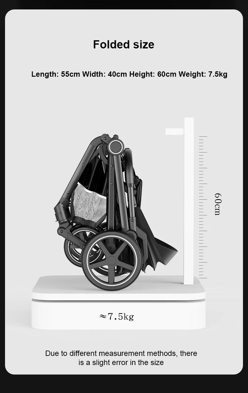 عربة أطفال فاخرة خفيفة الوزن قابلة للطي للسفر