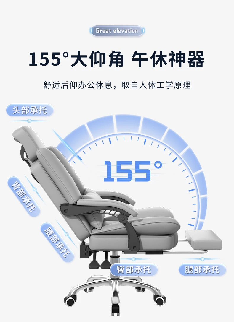 كرسي ألعاب مريح بتصميم Ergonomic مع مسند ذراعين من رغوة الذاكرة، دوار، فخم وعصري لمكتبك